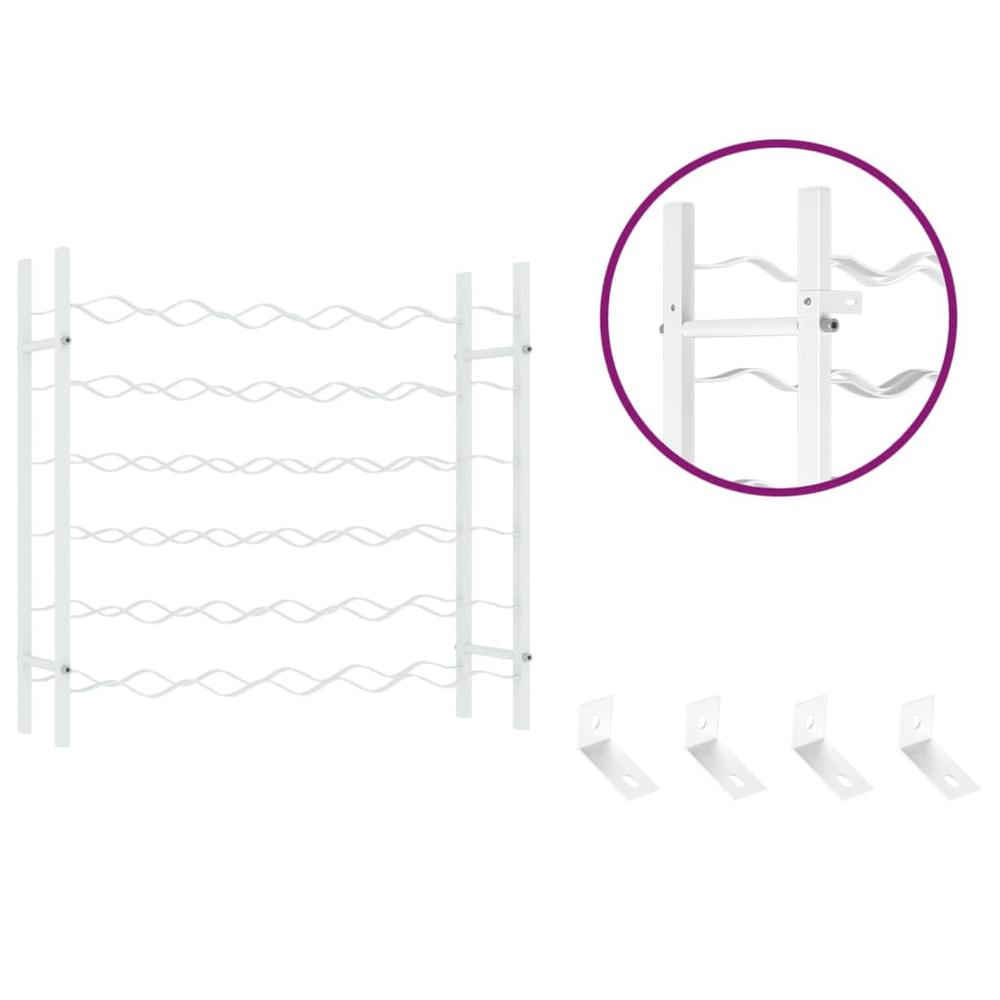 Wine Rack for 36 Bottles White Metal - vidaXL