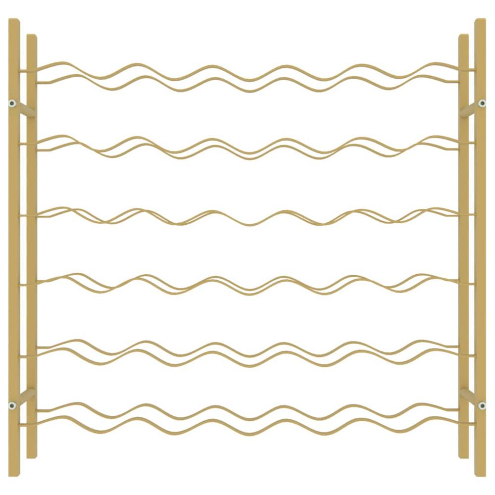 Wine Rack for 36 Bottles Gold Metal - vidaXL