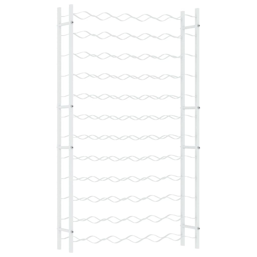 Wine Rack for 72 Bottles White Metal - vidaXL