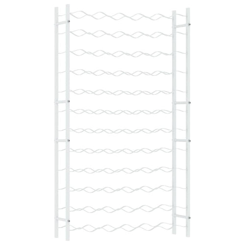 Wine Rack for 72 Bottles White Metal - vidaXL