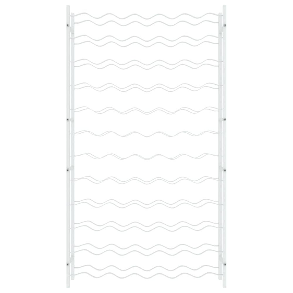Wine Rack for 72 Bottles White Metal - vidaXL