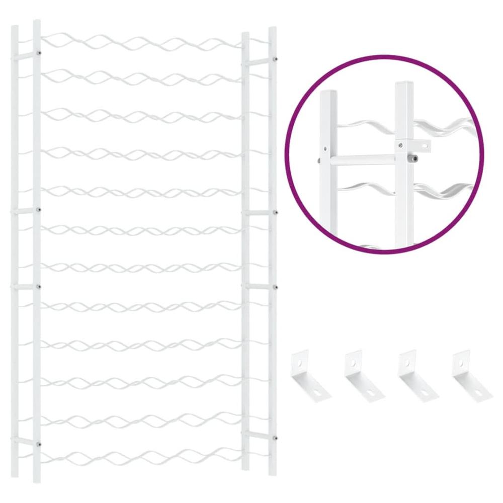Wine Rack for 72 Bottles White Metal - vidaXL