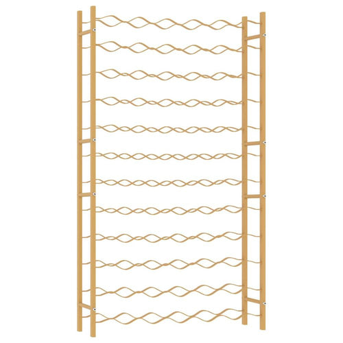 Wine Rack for 72 Bottles Gold Metal - vidaXL