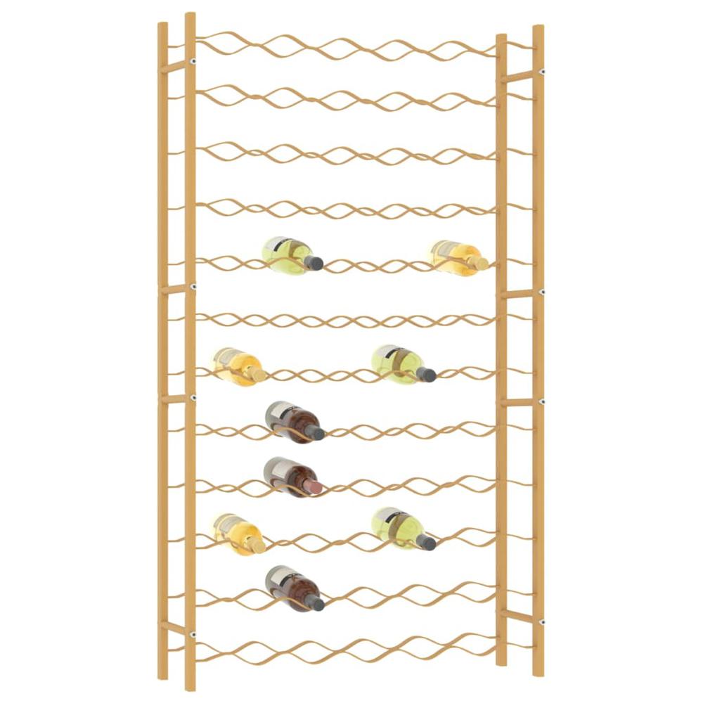 Wine Rack for 72 Bottles Gold Metal - vidaXL