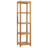 vidaXL 4-Tier Bathroom Storage Rack Solid Wood Teak 16.5''x16.5''x65''