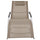 vidaXL Sun Lounger with Pillow Aluminum and Textilene Taupe