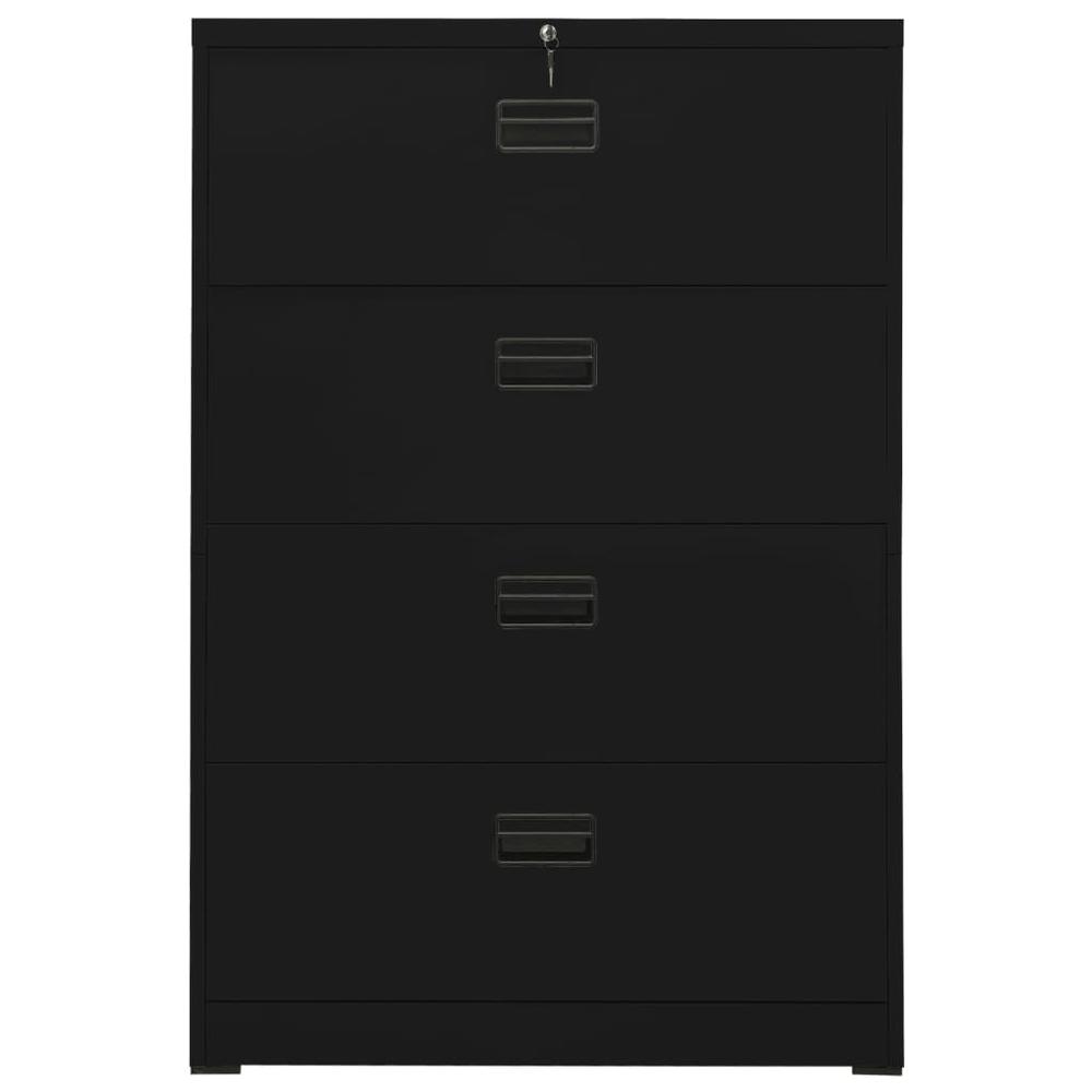 vidaXL Filing Cabinet Black 35.4''x18.1''x52.8'' Steel