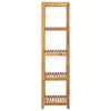 vidaXL 4-Tier Bathroom Storage Rack Solid Wood Teak 16.5''x16.5''x65''