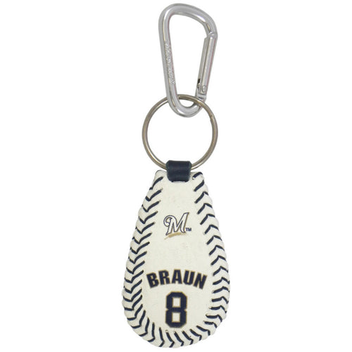Milwaukee Brewers Keychain Classic Baseball Ryan Braun CO - GAMEWEAR