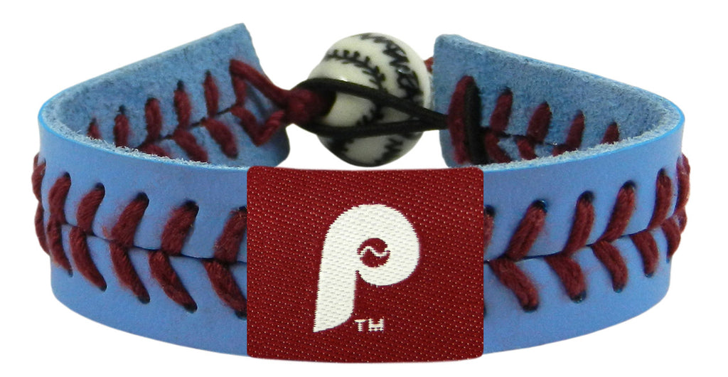 Philadelphia Phillies Bracelet Team Color Baseball Retro P Logo CO - Gamewear