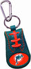 Miami Dolphins Keychain Team Color Football Throwback Logo CO -