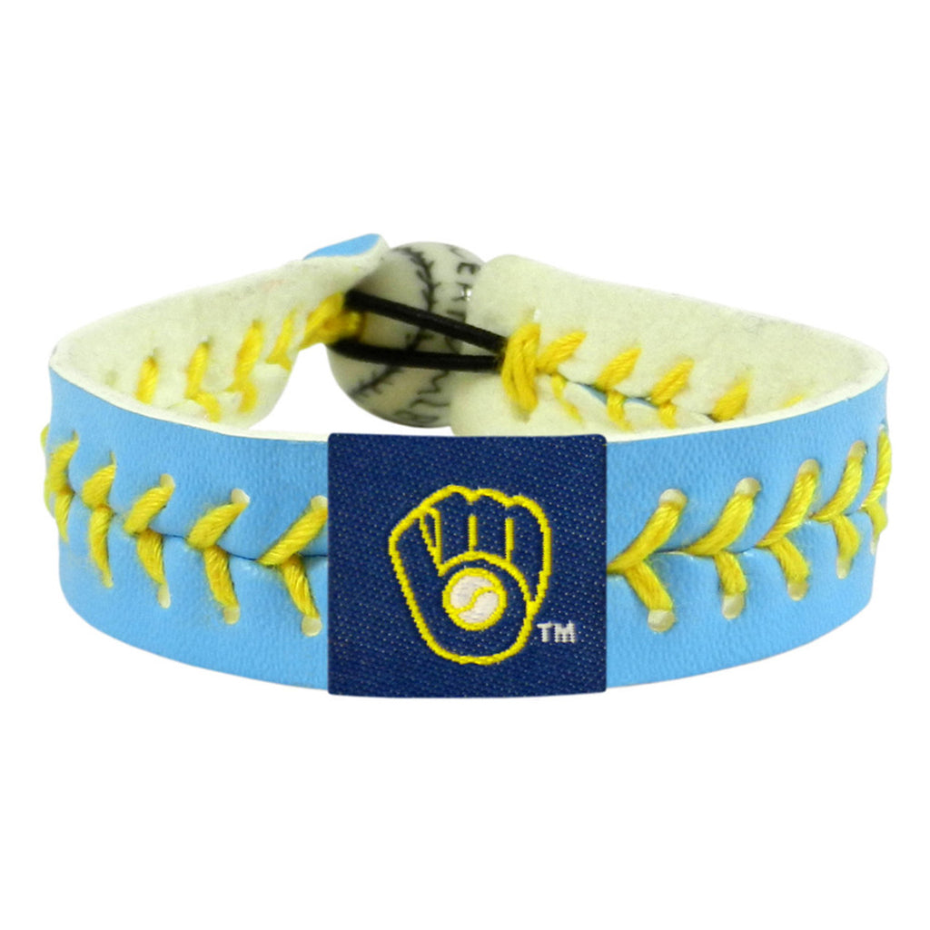 Milwaukee Brewers Bracelet Team Color Baseball Columbia Blue CO - Gamewear