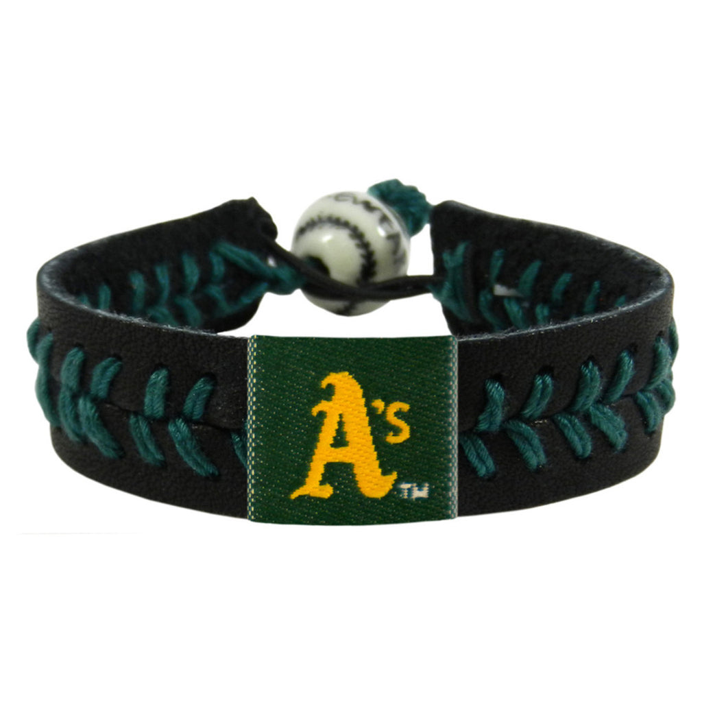 Oakland Athletics Bracelet Team Color Baseball Black CO - Gamewear