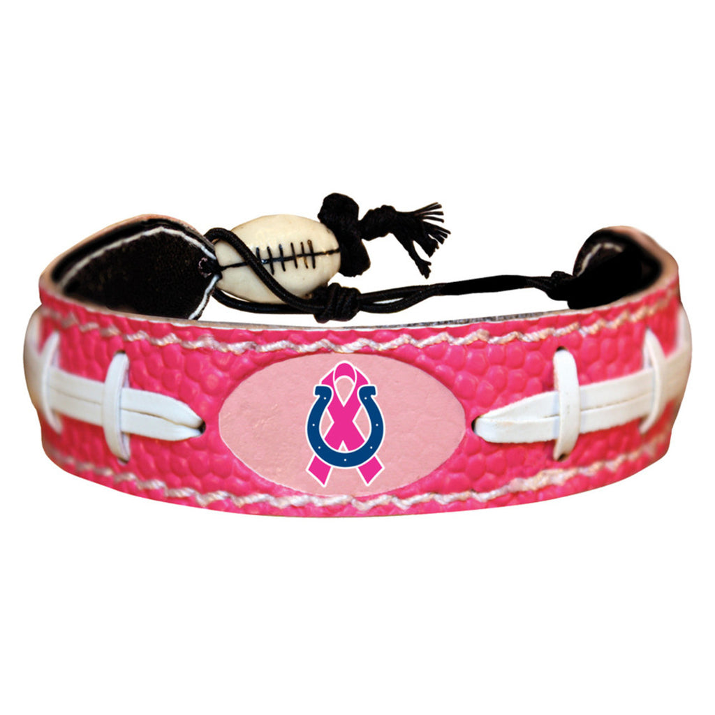 Indianapolis Colts Bracelet Pink Football Breast Cancer Awareness Ribbon CO - Gamewear