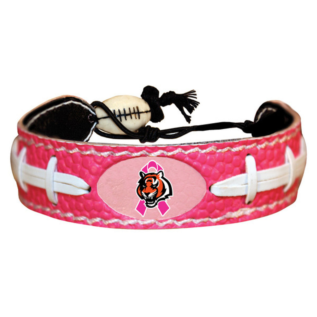 Cincinnati Bengals Bracelet Breast Cancer Awareness Ribbon Pink Football CO - Gamewear