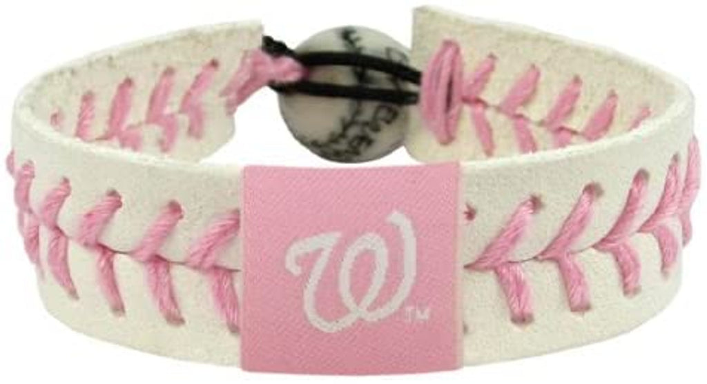 Washington Nationals Bracelet Baseball Pink CO - Gamewear