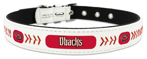 Arizona Diamondbacks Pet Collar Classic Baseball Leather Size Medium CO - Gamewear