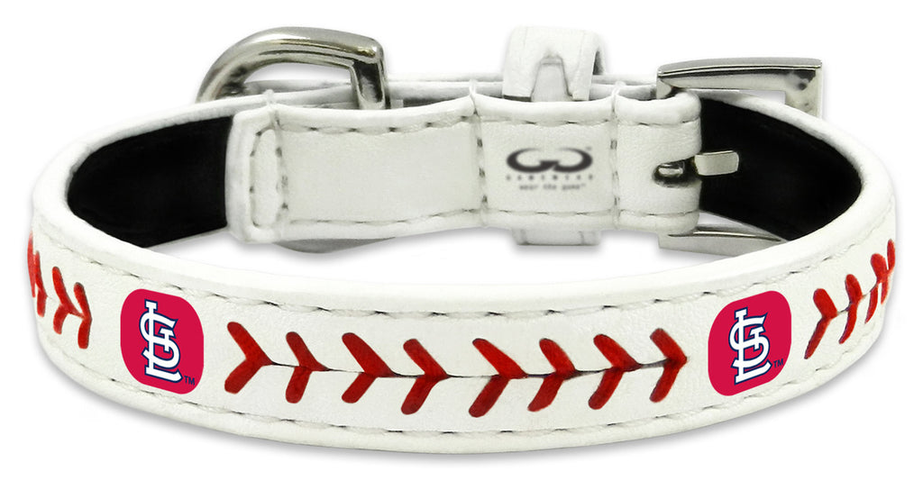 St. Louis Cardinals Pet Collar Classic Baseball Leather Size Toy CO - Gamewear