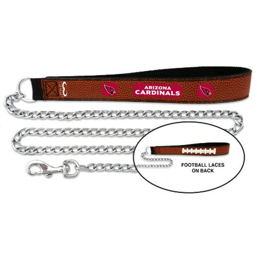 Arizona Cardinals Pet Leash Leather Chain Football Size Large CO - Gamewear