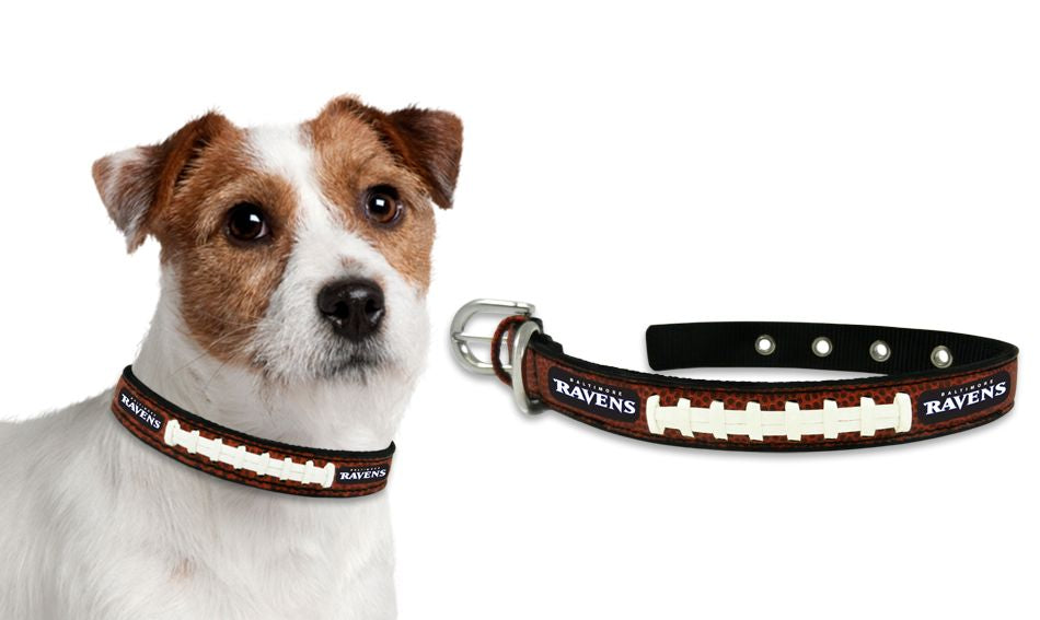 Baltimore Ravens Pet Collar Leather Size Small CO - Gamewear