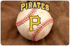 Pittsburgh Pirates Pet Bowl Mat Classic Baseball Size Large CO - Gamewear