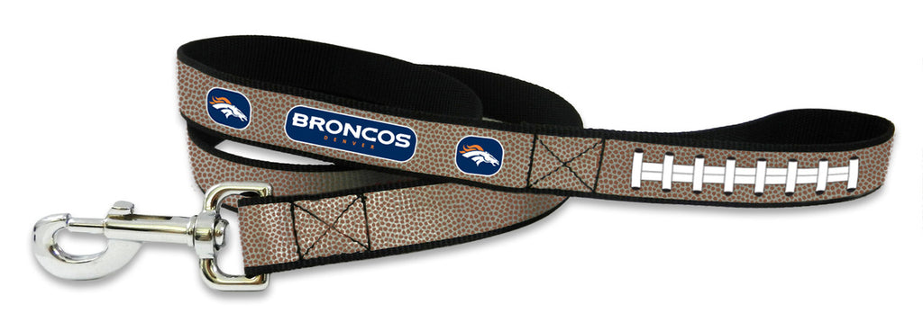 Denver Broncos Pet Leash Reflective Football Size Large - Gamewear