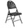 NPS® 1100 Series Deluxe Fan Back With Triple Brace Double Hinge Folding Chair, Black (Pack of 4) - National Public Seating