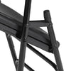 NPS® 1100 Series Deluxe Fan Back With Triple Brace Double Hinge Folding Chair, Black (Pack of 4) - National Public Seating