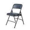 NPS® 1200 Series Premium Vinyl Upholstered Double Hinge Folding Chair, Dark Midnight Blue (Pack of 4) - National Public Seating