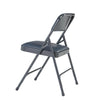 NPS® 1200 Series Premium Vinyl Upholstered Double Hinge Folding Chair, Dark Midnight Blue (Pack of 4) - National Public Seating