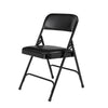 NPS® 1200 Series Premium Vinyl Upholstered Double Hinge Folding Chair, Caviar Black (Pack of 4) - National Public Seating