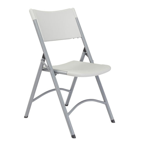 NPS® 600 Series Heavy Duty Plastic Folding Chair, Speckled Grey (Pack of 4) - National Public Seating