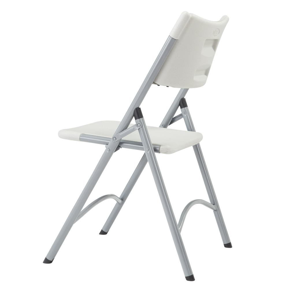 NPS® 600 Series Heavy Duty Plastic Folding Chair, Speckled Grey (Pack of 4) - National Public Seating