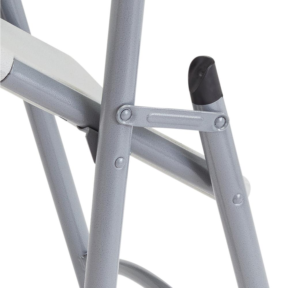 NPS® 600 Series Heavy Duty Plastic Folding Chair, Speckled Grey (Pack of 4) - National Public Seating