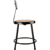 NPS® 18''Heavy Duty Steel Stool With Backrest, Black - National Public Seating
