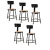 NPS® 18''Heavy Duty Steel Stool With Backrest, Black - National Public Seating