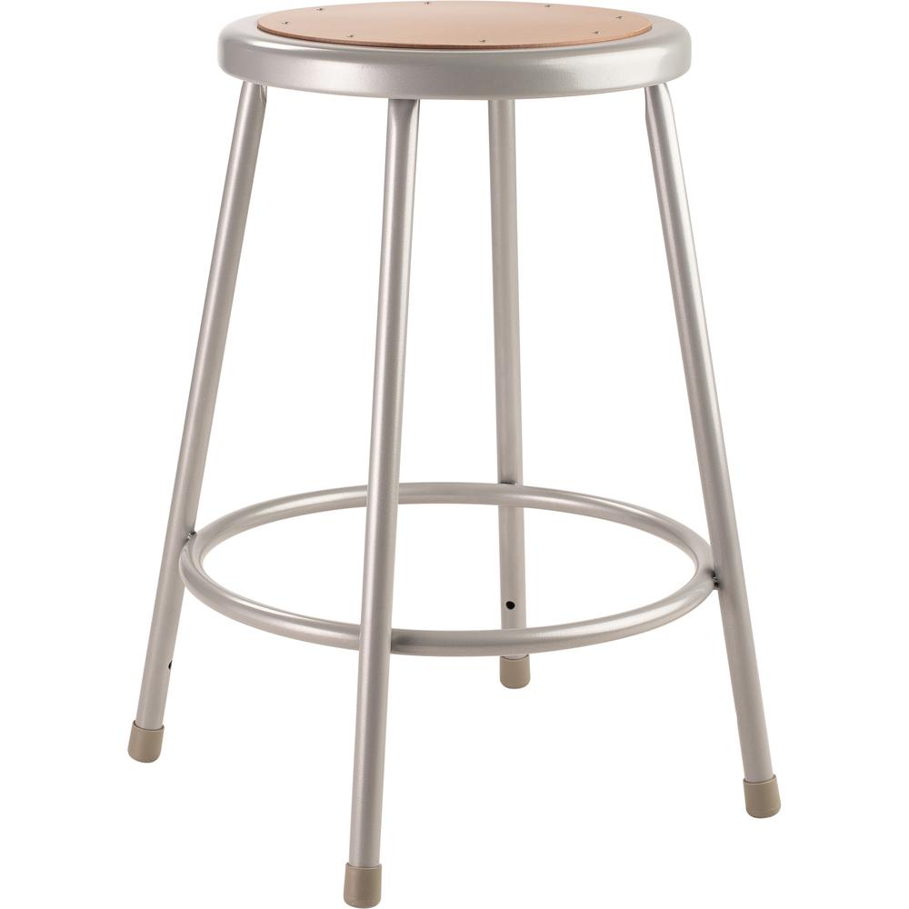 NPS® 24'' Heavy Duty Steel Stool, Grey - National Public Seating