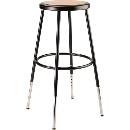 NPS® 25''-33'' Height Adjustable Heavy Duty Steel Stool, Black - National Public Seating