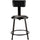 NPS® 18''Heavy Duty Vinyl Padded Steel Stool With Backrest, Black - National Public Seating