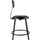 NPS® 18''Heavy Duty Vinyl Padded Steel Stool With Backrest, Black - National Public Seating