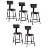NPS® 18''Heavy Duty Vinyl Padded Steel Stool With Backrest, Black - National Public Seating