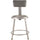 (5 Pack) NPS® 18''Heavy Duty Vinyl Padded Steel Stool With Backrest, Grey - National Public Seating