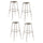 (4 Pack) NPS® 25''-33'' Height Adjustable Heavy Duty Vinyl Padded Steel Stool, Grey - National Public Seating