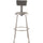 NPS® 30''Heavy Duty Vinyl Padded Steel Stool With Backrest, Grey - National Public Seating