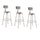 NPS® 30''Heavy Duty Vinyl Padded Steel Stool With Backrest, Grey - National Public Seating