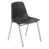 NPS® 8100 Series Poly Shell Stacking Chair, Black - National Public Seating