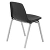 NPS® 8100 Series Poly Shell Stacking Chair, Black - National Public Seating