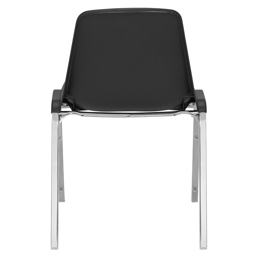 NPS® 8100 Series Poly Shell Stacking Chair, Black - National Public Seating