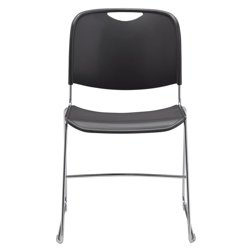 NPS® 8500 Series Ultra-Compact Plastic Stack Chair, Gunmetal - National Public Seating