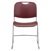 NPS® 8500 Series Ultra-Compact Plastic Stack Chair, Wine - National Public Seating